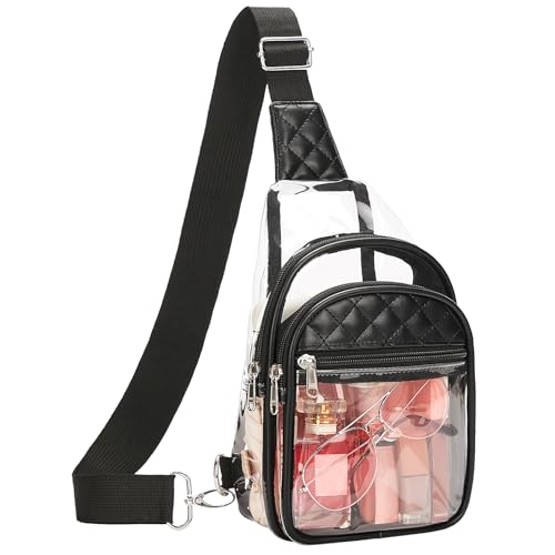 Vorspack Clear Bag for Stadium Events - Crossbody Bag for Women Clear Stadium Bag for Concerts Sports Festivals