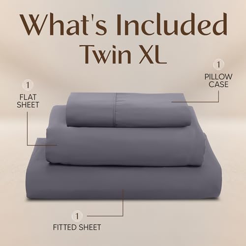 Image of Utopia Bedding Twin XL Sheets - 3 Piece Bedding - Brushed Microfiber - Shrinkage and Fade Resistant - Easy Care (Twin Extra Long Grey)