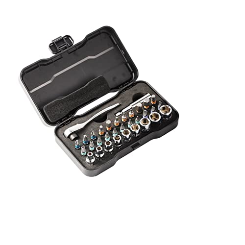 Tool Box 33-in-1 Labor-Saving Ratchet Multi Tools Screwdriver Set Household Combination Toolbox Hardware Screw Hand Tools Sets (Gold)