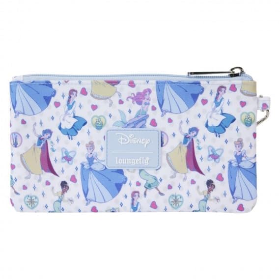 Loungefly Disney Princess Manga Style All-Over Print Nylon Zipper Pouch Wristlet4