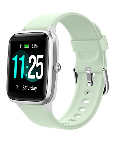 ASIAMENG Montre de sport pour homme avec podomètre, moniteur de fréquence cardiaque, montre de sport Bluetooth pour Android iOS, compteur de calories, étanche, notifications Whatsapp et appels