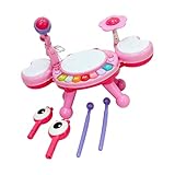Fabriqué en ABS, ce jouet musical compact dispose de plusieurs modes rythmiques et de poignées de transport faciles pour un rangement facile et un divertissement en déplacement