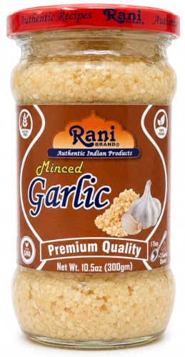 Rani Minced Garlic Cooking Paste 10.5oz (300g) Glass Jar ~ Vegan | Gluten Free | NON-GMO | Kosher | No Colors | Indian Origin
