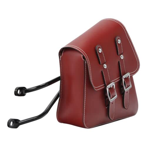 Alforjas impermeables rojas TCMT para Harley Sportster 883 y 1200 2007-2020 en cuero PU miniatura 7