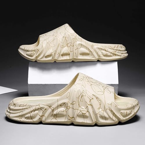 Summer water transfer printing lining, with a feeling of stepping on poop, anti slip and wear-resistant slippers2