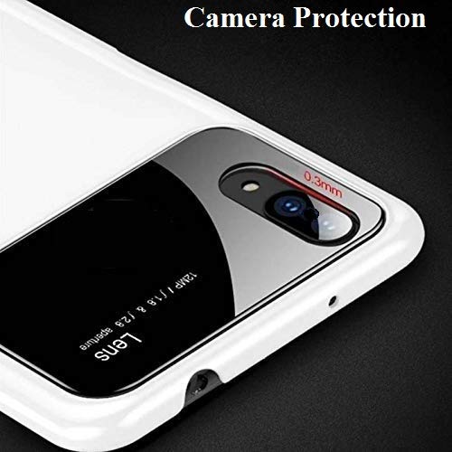 Image of MOBITUSSION Luxury Glossy Pc Back Cover For Samsung A30, White