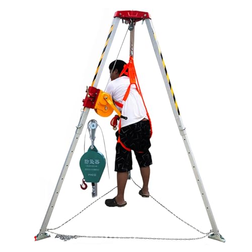 Confined Space Equipment Adjustable Commercial Firefighting Rescue Tripod with Self-Locking Device Confined Space Entry Tripod 1200 1800 2600