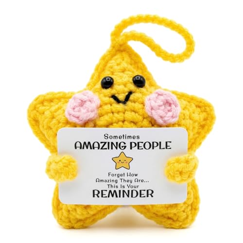 Thank You Gift Handmade Crochet Star Keepsake Leaving Gifts for Colleagues Women Teacher Appreciation Gift Small Thoughtful Thank You Gifts for Women Friends Nurse (Thank You Gift)