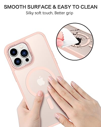 Coque iPhone 13 Pro rose compatible MagSafe et translucide mate - 7