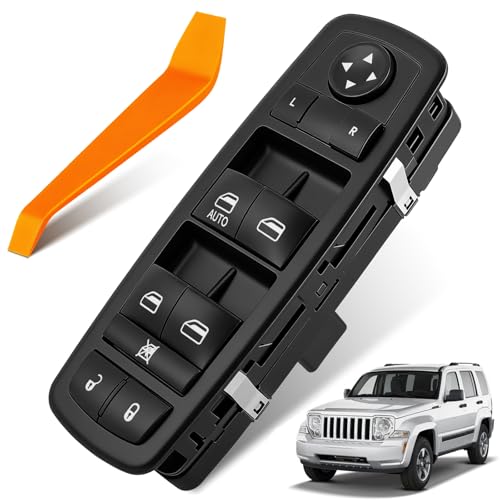 Dacall Power Window Switch Fit for Dodge Journey (2009-2010), Dodge Nitro (2008-2012), Jeep Liberty (2008-2012) Front Driver Side 8 + 13 Pins, Replaces 4602632AB, 4602632AC