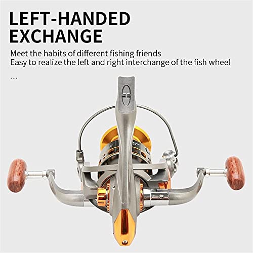 Angelrolle New Fishing Coil Handshake aus Holz Spinnen Professionelles Metall Zubehör für Angelräder für die Linke… – Bild 7