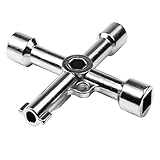 ATOPLEE 4-Way Multi-Functional Utilities Key, Stainless Steel Triangle/Square Universal Cross...