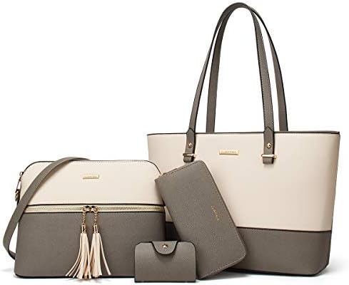 YTL Women Handbags PU Leather Large Shoulder Crossbody Bsgs 4pcs Set for Girls