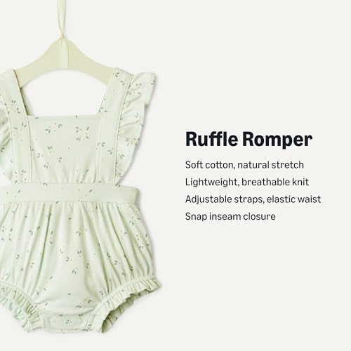 Amazon Essentials X Sofia Grainge Baby Girls' Baby Girls Ruffle Romper, Pale Mint Green Ditsy Floral, 18 Months - image 2