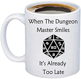 When The Dungeon Master Smiles It's Already Too Late Mug Dungeon Master Mug Gamer Mug Polyhedral Dice Mug (11 OZ)