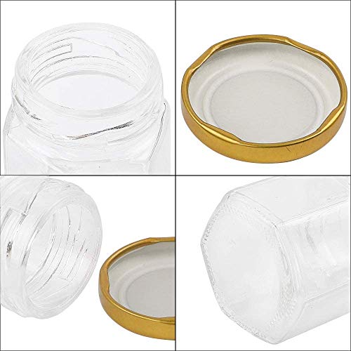 Image of 24 pcs Glass Mason Jars 100 ML Mini Jars with Metal Airtight Lid, for Jam, Jelly, Crafts, Spices, Dry Food Storage,for Baby Food, Crafts, Spices, Dry Food Storage (24, 100ml)