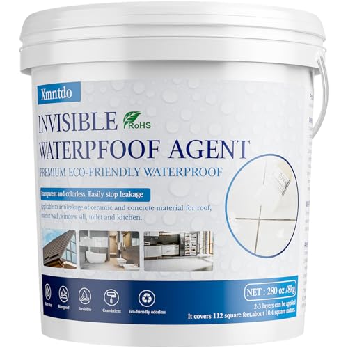 Image of Transparent Waterproof Coating Sealant 280 Oz (8 KG), Invisible Waterproof Anti Leakage Agent, Liquid Water Proof Sealant Clear Indoor and Outdoor Sealing Wood,Gutter,Metal,Roof Repair,Skylight