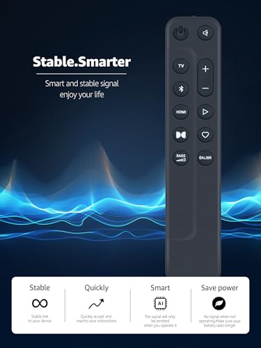 Télécommande compatible JBL BAR 500 BAR 300 noire de rechange - 6