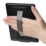 MoKo Security Hand-Strap for 6-11' Kindle/Lenovo/E-Reader/Fire HD/iPad Pro/Samsung Galaxy Tab A7, Adhesive Finger Grip Holder, Tablet Handle Grip with Elastic Belt - Black