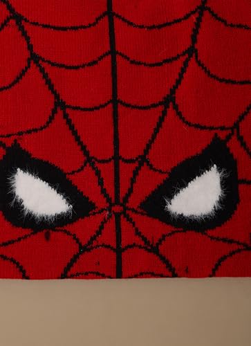Image of Kidsville Official Marvel Spiderman Red Beanie for Boys | Warm Winter Head Cap