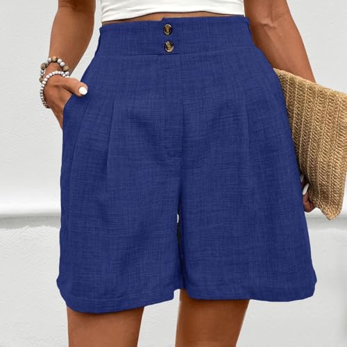 Short fluide élastique taille haute confortable pour l'été