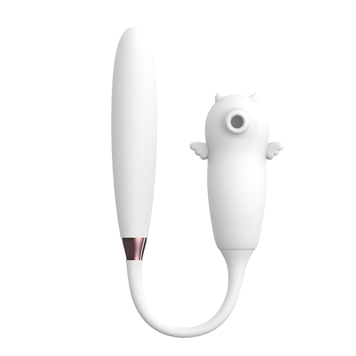 AAKOMA Vibratori Giocattoli, Vibratore Sessuale Spinta Capezzolo Stimolatore Giocattoli, Riscaldamento Intelligente 9 Frequenza Succhiamento 6 Velocità Collisione Modalità Giocattoli Anale Bianco