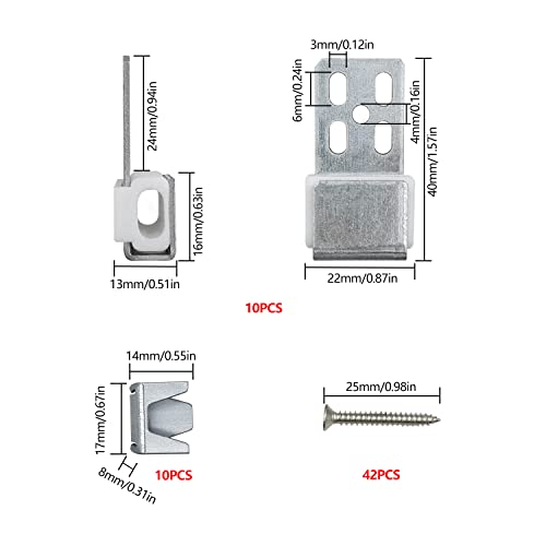 JINTANG 10 x Silver Sofa Spring Clips, Furniture Kit Repair Clips Can Repair Furniture Quickly (10 x Cage Clips - Image 3