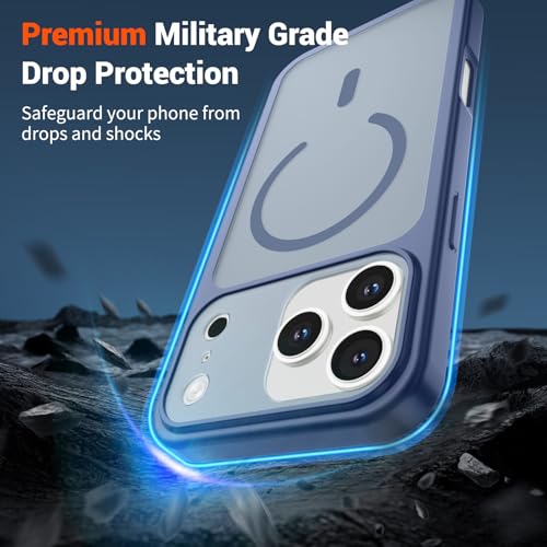 Image of SUPFINE Magnetic for iPhone 17 Pro Case Lavender Gray | (Compatible with MagSafe)(Military Grade Drop Protection)(Camera Protection)Translucent Matte Phone Cover