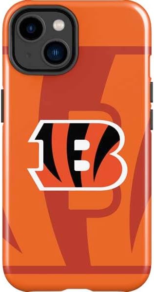 Skinit Impact Phone Case Compatible with iPhone 15 - Officially Licensed NFL Cincinnati Bengals Double Vision Design