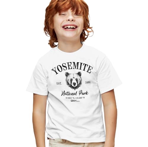 Yosemite National Park Bear Icon Kids T Shirt for Youth Toddler Boys and Girls