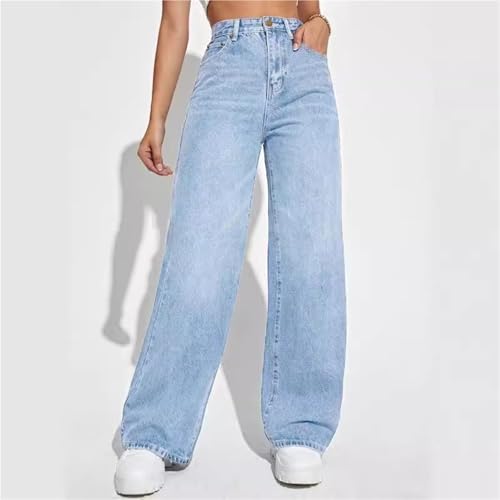 Women's Straight Leg Jeans for Women High Waisted Stretchy Wide Leg Boyfriend Jeans Casual Denim Pants3