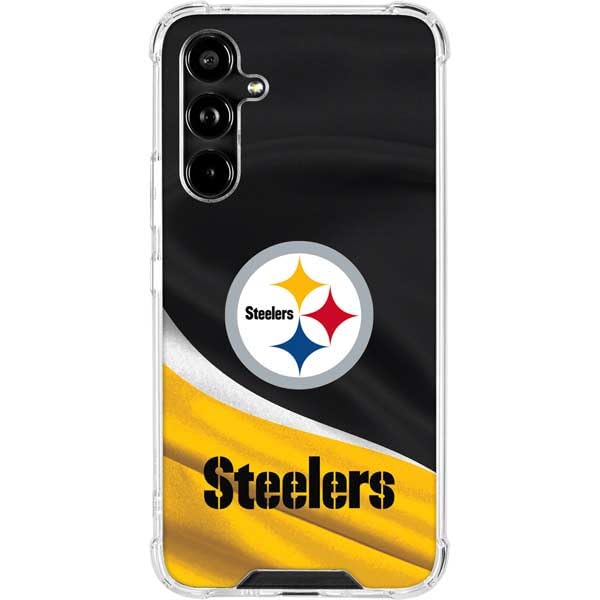 Skinit Clear Phone Case Compatible with Galaxy A54 5G - Officially Licensed NFL Pittsburgh Steelers Design