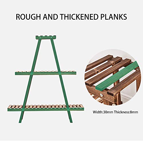 Augosta 3 Tier Wood Plant Stand, Large Multi Tiered Plant Shelf for Multiple Plants, Indoor Flower Pots Stand, Outdoor Plant Shelves Rack Holder - Thumbnail 5
