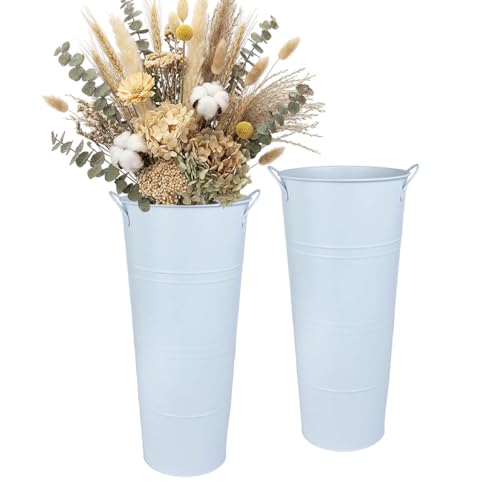 vensovo 15 Inch White Flower Bucket image
