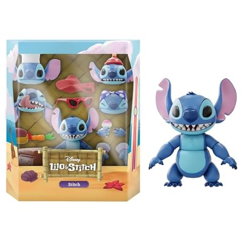 Super7 ULTIMATES! Disney Stitch - 7" Disney Action Figure with Accessories Classic Disney Collectibles and Retro Toys Cover