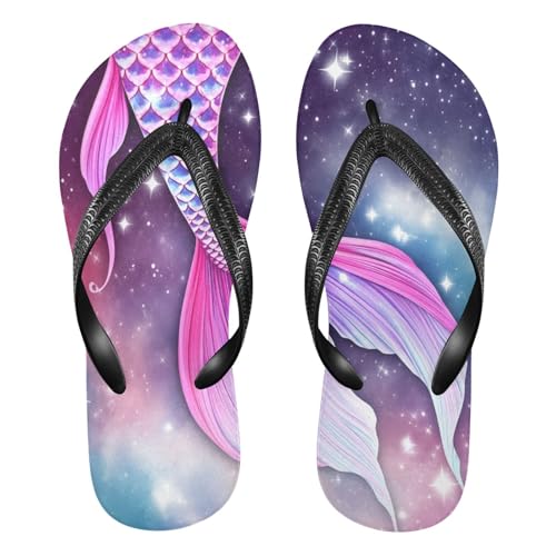 Nander Beautiful Mermaid Tail Sandal Flip Flops of Men's & Women's,Beach Slippers Flip Flops Shower Shoes