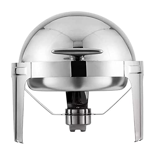 YQZ Rundes Chafing Dish Buffetwärmer-Set, verdickter Edelstahl Kleiner heißer Topf trockener Topf Haushalt Fester… – Bild 3