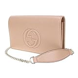 Gucci Soho Mini Chain Crossbody Camellia Leather Bag Handbag New