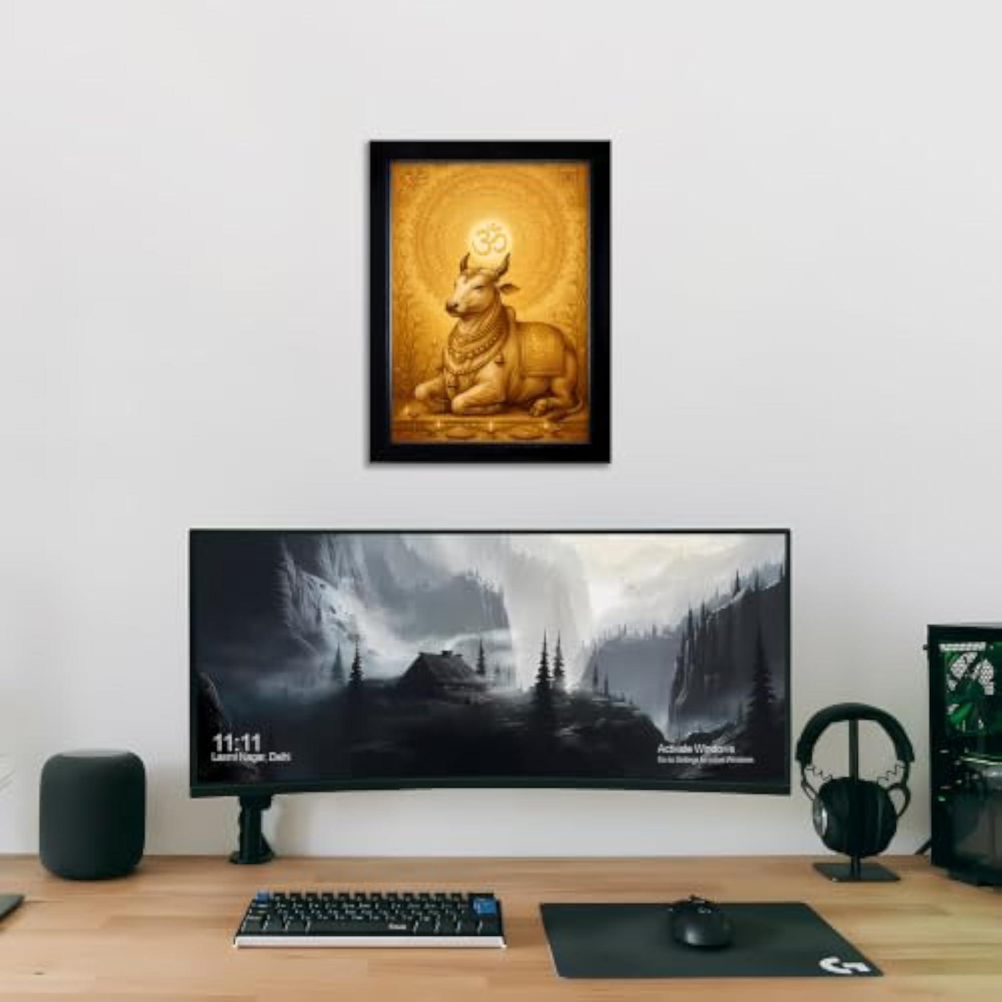 Spiritual God Wall Frame, A4 Size Black Frame