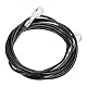 PATIKIL Seilzug Kabel Einstellbar Fitness Kabel Seilzug System Ersatz Dick 4mm Schwer Fitnessstudio Kabel Seilzug Aufsatz für Heim Kabel Schwarz (C-3m)