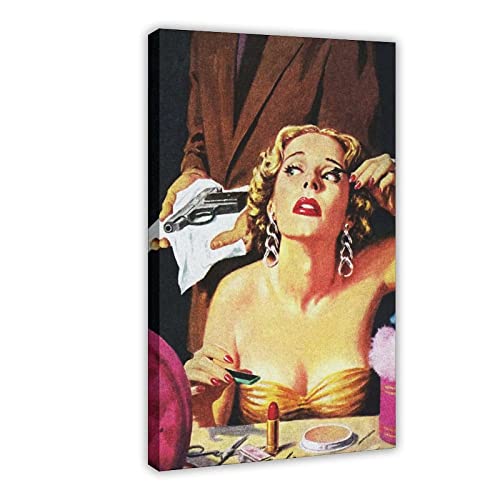Tableau toile decoration salon pour personnaliser un mur blanc sans cadre