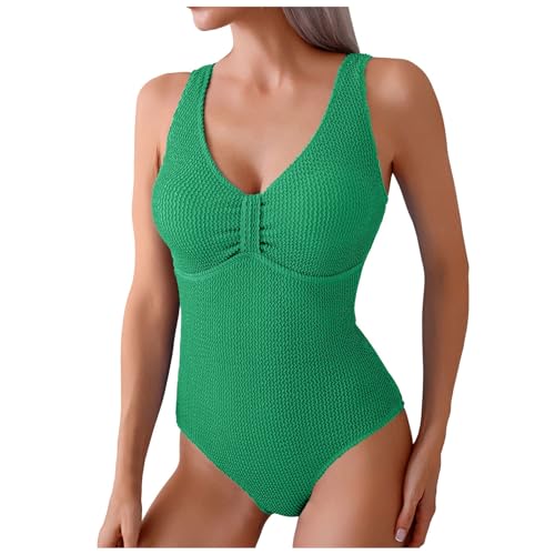 Bañadores Mujer Reductor Barriga Bañador Push up con Relleno V Cuello Bañadores Mujer Reductores Trajes de Baño Una Pieza Monokini Bañador Natacion Surf Swimwear para Playa Piscina Vacaciones
