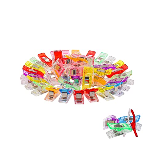 50 PCS Pinces à Coudre, Pince Couture Tissu, Pince Couture Clip Multifonctionnelles, Pinces de Bricolage pour la Couture, Pince Couler Clip, Clips Pinces en Plastique Couleurs Assorties