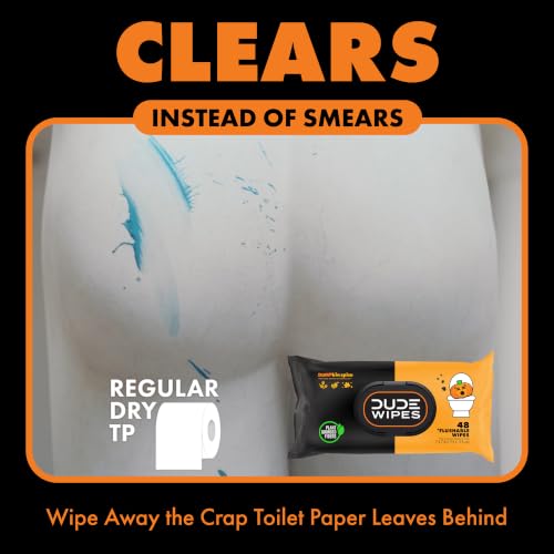 Image of DUDE Wipes Dumpkin Spice Adult Flushable Wipes, Pumpkin Scented, 144 Count | Pumpkin spice scented. 99% water, extra large flushable butt wipes. Clove and nutmeg. Septic safe. 3 packs of 48.