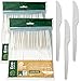 Eco Natural 100 Cuchillos Reutilizables de Biodegradable, 100 piezas (18 cm). Higiénicamente Empaquetados, Compostables, Libre de BPA. 100% Ecologicos.