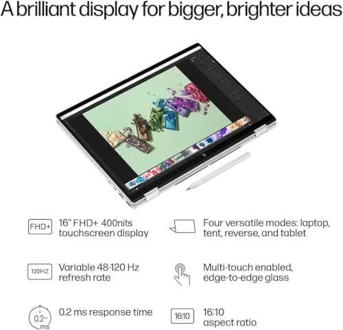 Image of ME2 Customized Laptop, Created Using 2026 HP OmniBook 7 Flip Copilot+ 2-in-1 Laptop 16 inch 2K Touch (Intel Ultra 7-258V, 32GB LPDDR5X, 512GB /1TB /2TB SSD, Active Pen, TB 4, WiFi 7, Webcam, Win11H)