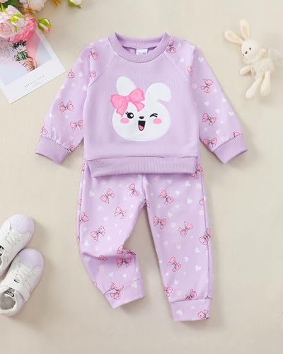 Toddler Girl Clothes Outfit Fall Long Sleeve Shirts Cute Animals Sweatsuit Pants set Winter Little Girl Clothes 12 Month2