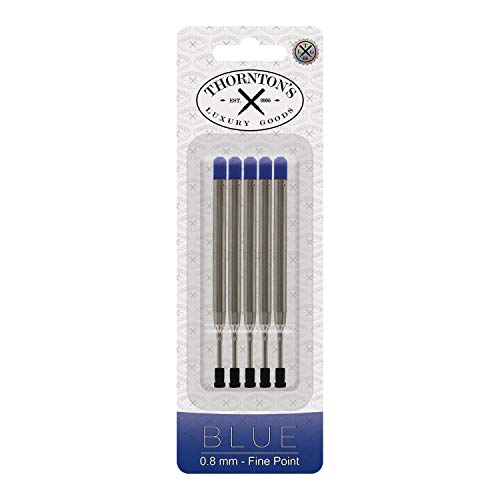 Parker Style Ballpoint Refill, 5/Pack Size: Fine Point