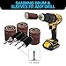 LINE10 Tools 28pk Sanding Drum and Sleeves Set, Spindle Sander Attachment for Drill and Drill-Press, Die-Grinder, 2-inch Extra Long Surface, 1/4-inch Shank 60, 80, 120 and 240 Grit