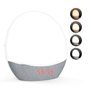 LASTAR Light Therapy Lamp, 12,000 Lux UV Free Sun Lamp with 4 Color Temperature & 5 Brightness Levels & 6 Timer Function Night Light Compatible for Smart Plug